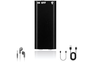 Powate 8GB enregistreur Vocal avec enregistreur Audio pour Les conférences, Les réunions, Les appels téléphoniques