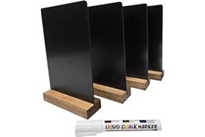 INFUN A5 Chalkboard Blackboard Pub Tabletop X Four Only + A Free Liquid Chalk Pen