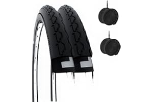 ECOVELO 2 COPERTONI 24 X 1 3/8 (37-540) + CAMERE D'ARIA PNEUMATICI NERI COPERTURE CARROZZINA/SEDIA A ROTELLE 24”