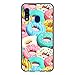 Produktbild BJJ SHOP Schwarz Hülle für [ Samsung Galaxy A20e ], Klar Flexible Silikonhülle, Design: Doughnut Zucker Vielfalt