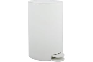 MSV Kosz na kosmetyki Osaki kosz na śmieci z pedałem, 3 litry, z wyjmowanym pojemnikiem wewnętrznym, biały