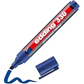 edding 330 permanent mark&ouml;r - mavi - 1 kalem - 1-5 mm kesik u&ccedil;lu