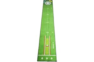 Hellery Golf Putting Mat - Indoor/Outdoor Golf Practice Pad with Velvet Surface, Portable Training Aid for Home/Office, Great Gift for Golfers