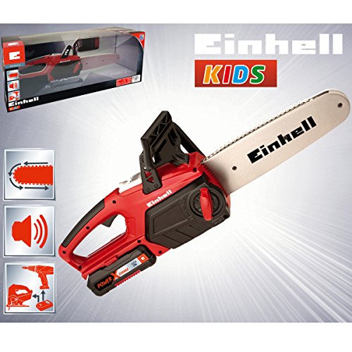 Preisvergleich Produktbild Einhell KIDS Kettensöge mit drehender Sögekette, 44x18 cm: Spielzeug elekt. Akku Hand Kettensöge Spielwerkzeug Kinder Werkzeug