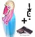 24" Cosmetology Mannequin Head 100% Synthetic Hair Rainbow Color, Practice Training Hair Styling Mannequin Head with Table Clamp Holder and Mini Detangling Brush (Blonde Series)
