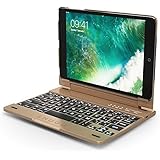 iPad Mini Keyboard Case, Snugg Apple iPad Mini 1 2 3 Bluetooth Keyboard Case Cover [Smart Backlit] Folio, Wireless Auto Sleep/Wake - Gold