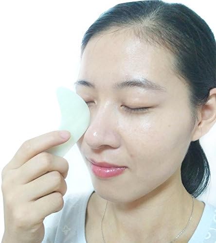 Jade Stone Scraper, Graston SPA Acupuncture Therapy Trigger Point Treatment on Face,Neck,Back,Hand Healing Slimming Massager,Great Tools for Therapeutic Relief and Skin Renewal