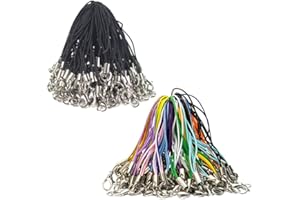 LJFEA 50 Piezas Llavero Cuerda, Cuerda Lanyard Teléfono Celular, Accesorios Colgantes con Mosqueton para DIY Accesorios Teléfono Celular, Colores Mezclados
