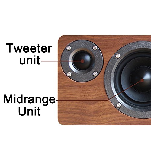 KTLEU Wireless HiFi Lautsprecher Bluetooth V4.1 Portable Wooden Lautsprecher mit TF Slot HD Sound und Bass (Braun)