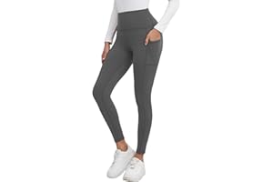 Merlvida Leggins Deportivos Mujer con Bolsillos Mallas Deporte Cintura Alta Opaque Leggings Push Up Elásticos Mayas Deportivas Pantalones Ropa Deporte para Yoga Fitness Gym