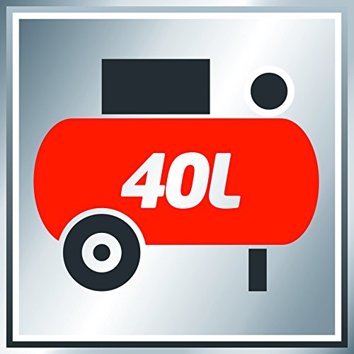 Einhell Kompressor TH-AC 200/40 OF (1,1 kW, 40 L, Ansaugleistung 140 l /min, 8 bar, ölfrei, große Räder und Haltebügel) - 11