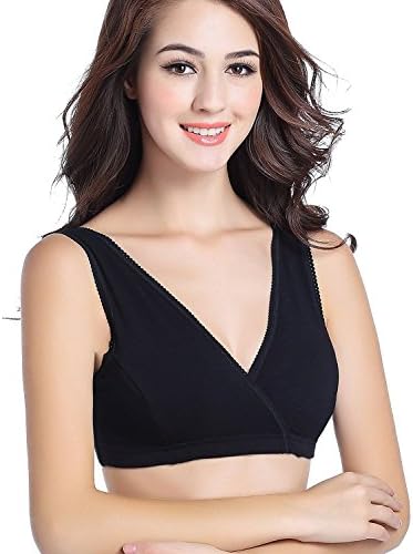 KOOYOL Women's Cotton Maternity Nursing Sleep Bra for Breastfeeding