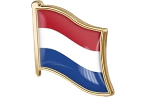 AYRSJCL 1pc Bandiera Bandiera Spilla Metallo Badge Badge Spilla Paesi Bassi Paesi Bassi Bandiere Risvolto Badge Badge Hollanders Bandiera Bandiera Emblema Nazionale