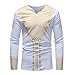 Produktbild LOLIANNI Herren Shirts Luxus afrikanischen Print Langarm Shirt Top Bluse Männer Hemd Afrikanischen der Bluse Hemd Hirt Sweatshirt Tops Casual African Top Bluse Vintage Trendige Herrenbekleidung