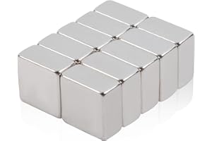 OCEUMAOA Calamite Potenti Mini Magneti Neodimio Piccole Rettangolari 10x10x5mm Calamite Frigorifero Lavagna Magnetica Scientifico Magnete Industriale 10 Pezzi