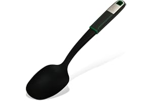 FACKELMANN Chefkoch trifft Servierlöffel - ideal zum Servieren von Gemüse, Beilagen & mehr - Kochlöffel mit Soft-Touch-Griff und Edelstahleinsatz