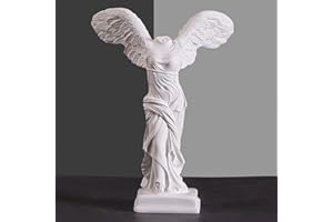 PIGPIGFLY Victory of Samothrace Statue, Greek Victoria Figurine, Ancient Mythology Decor for Bedroom/Living Room/Office 5.1"