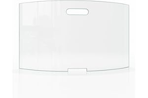 ‎BIJON BIJON Kaminschutzgitter aus Spezial-Sicherheitsglas, Hitzeschutz Funkenschuztgitter, Ofenschutzgitter aus echtem ESG-Glas, Kamin Ofen Glas Funkenschutz 85 x 50 x 18 cm