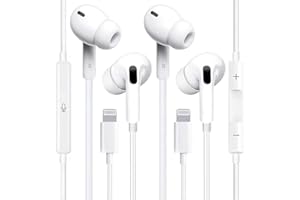 ENERGIEMAX Apple kopfhörer mit kabel[MFi Zertifiziert]2PC iPhone Kopfhörer mit Kabel/HiFi Stereo Noise Cancelling mit Lautstärkeregler und Mikrofon Kompatibel mit iPhone 14 Pro Max/Pro/14 Plus/13/12/SE/11/XS/8/7