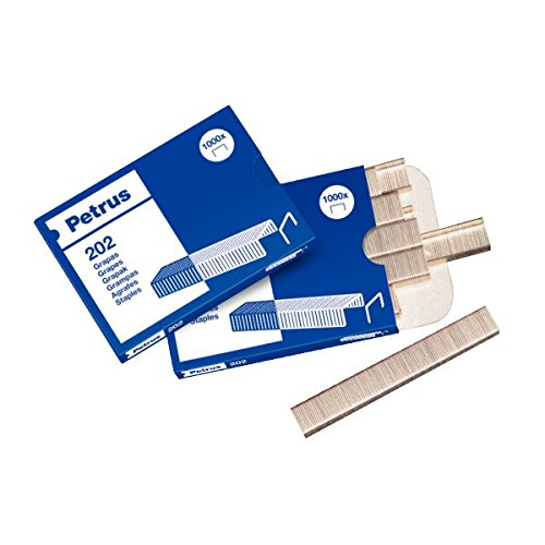 Petrus Grapas 10 hojas Largo 4 mm 1000 grapas Modelo 202 55700 Petrus Grapas 10 hojas Largo 4 mm 1000 grapas Modelo 202 55700