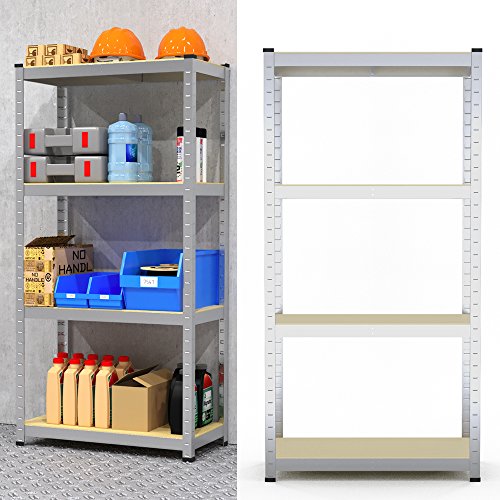 Schwerlastregal Steckregal 160x80x40 cm Kellerregal 700 kg Tragkraft Lagerregal Werkstattregal Regal verzinkt - 2