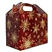 Produktbild Jaffa Imports Ltd 10 x Geschenkboxen / Giebel Boxen / Party Boxen / Party Taschen - Rote und Goldene Schneeflocke-Geschenk-Kästen für Weihnachten