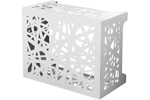 0615666915911 Nova Italf Cache-climatiseur pour unité extérieure en aluminium pour façades (L) Blanc 9010 L96-P52-H82 cm