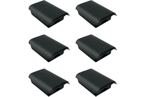 Fc'Noqgn 6-Pack Battery Cover Compatible Xbox 360 Wireless Controller Replacement Battery Cover (Black)