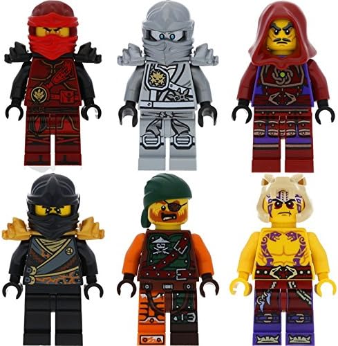 Ninjago LEGO Zane Ultimate 3 Figure Set Of 6 – Kai Cole Titanium CLOUSE Krait Bucko with 12 Galaxy Arms
