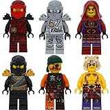 LEGO Ninjago 6er Figurenset Ultimate 3 - Kai Cole Zane Titanium Clouse Krait Bucko mit 12 GALAXYARMS Waffen - Ninjago