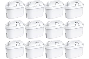 AquaStrata 12 Stück Wasserfilter kompatibel mit BRITA Filter do wody MAXTRA PRO Pure Performance, neu - Original AquaStrata Filterelement reduziert Verunreinigungen, Chlor, Pestizide und Kalk