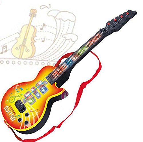 Preisvergleich Produktbild 4 Strings Elektrische Musik Gitarre Kinder Musikinstrumente Lernspielzeug Geschenk Gelb