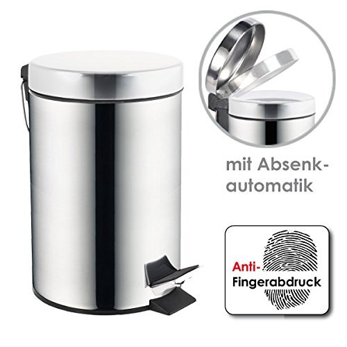 bremermann® Treteimer mit Absenk-Automatik, Anti-Fingerabdruck, 3L, hochglänzend