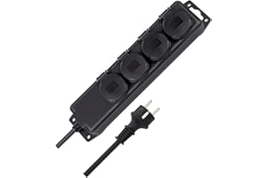 Brennenstuhl 1159960 Bloc multiprise IP44 4 Prises Noir