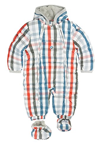 Kanz Baby Boys Schneeanzug m. Kapuze Checkered Hooded Long Sleeve Snowsuit, Multicoloured (y/d Check Multicolored 0002), 0-3 Months (Manufacturer size: 62)