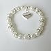 BRIDESMAID Bracelet Gift with charm Ivory WEDDING Jewellery IN JEWELLERY BAG by Gifts At Dawn (15cm - approx 6-9 years)