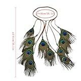 ZYCC Fascinator Pfau Federn Stirnband Bohemian Quasten Hairband National Style Headwear für Frauen Mädchen -