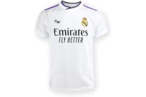 R ROGER'S Real Madrid Camiseta niño 1ª EQ. Temporada 2022-23 - Producto con Licencia - 100% Poliéster - Dorsal Liso (as4, Age, 4_Years, Regular, Regular)