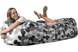 WEKAPO Inflatable Lounger Air Sofa Hammock-Portable,Water Proof& Anti-Air Leaking Design-Ideal Couch for backyard Lakeside Beach Traveling Camping Picnics & Music Festivals (Camouflage)