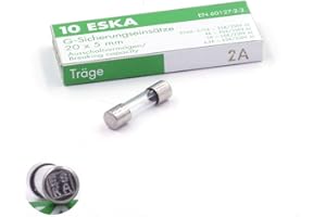 SPC-BOUTIQUE Fusible temporise (T) en verre 2A/250VAC 5x20mm (Boite de 10 Fusibles)