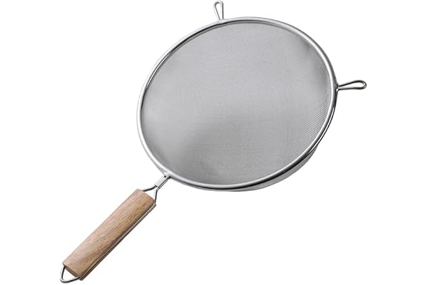 Passoire Mailles Fines de Bonne qualité en Acier Inoxydable,Tamis la Farine en Acier INOX avec,Poignée Mailles Fine,Passoire Mailles avecpoignée passoire Cuisine pour égoutter
