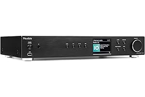Audizio Adria WiFi Internet Radio with Spotify Connect, DAB+ Digital, FM Tuner, Bluetooth and Optical Output - Black