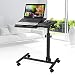 Produktbild Yaheetech Laptoptisch höhenverstellbar, Laptopständer Laptop Notebook Netbook Tisch auf Rollen verstellbar (59cm x 34,5cm)