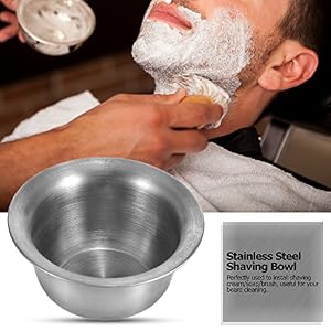 Shaving Brush Bowl Stainless Steel Shaving Mug Cup Men's Barber Soap Bowl Face Cleaning Tool - Image 2