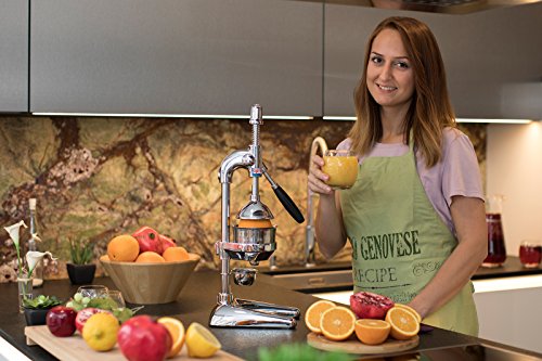 OPTIMUM XL PROFI SAFTPRESSE, ENTSAFTER HEBEL ZITRUSPRESSE ORANGEN,GRANATAPFEL CHROM - 5