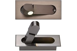 SHXITAYNB Liseuse LED Tete De Lit avec, Applique Murale Décorative Encastrée, Orientable À 360 °, Pliable À 90 °, 3W Neutre 4000K/Blanc Chaud 300OK,Matte Bronze,3W4000K