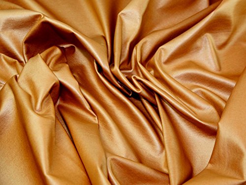 PU beschichtet 2-Stretch Jersey Kleid Stoff Golden Brown – Meterware + Frei Minerva Crafts Craft Guide