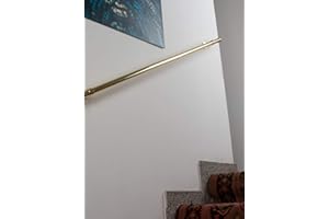 InCasa Main Courante: diamétre 28 mm, L. 200 cm. en Laiton Poli débit de 130 kg – Complet