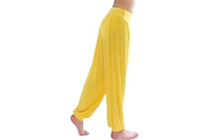 WSLCN Pantalones de yoga, har?n abullonados, supersuave, spandex, modal, yoga, pilates, har?n, pierna, fitness, deporte, correr, baile, el?sticos
