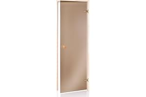 Desineo - Door Sauna of Glass Security of 8 mm, Mark of Pine 70 x 190 mm, Bronze